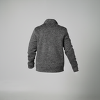 Black Melange Zipper Jacket