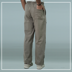 Premium Knit Denim Earth Toned Grey Pockets Trouser