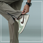 Premium Knit Denim Earth Toned Grey Pockets Trouser