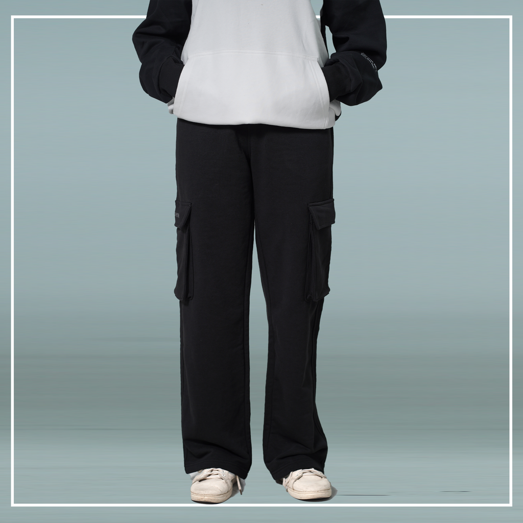 Premium Cotton Black Pockets Trouser