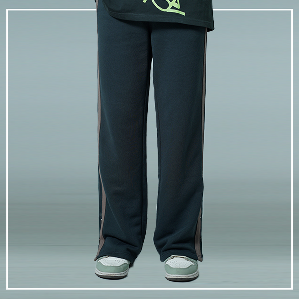 Premium Terry Cotton Deep Green Sideline Trouser