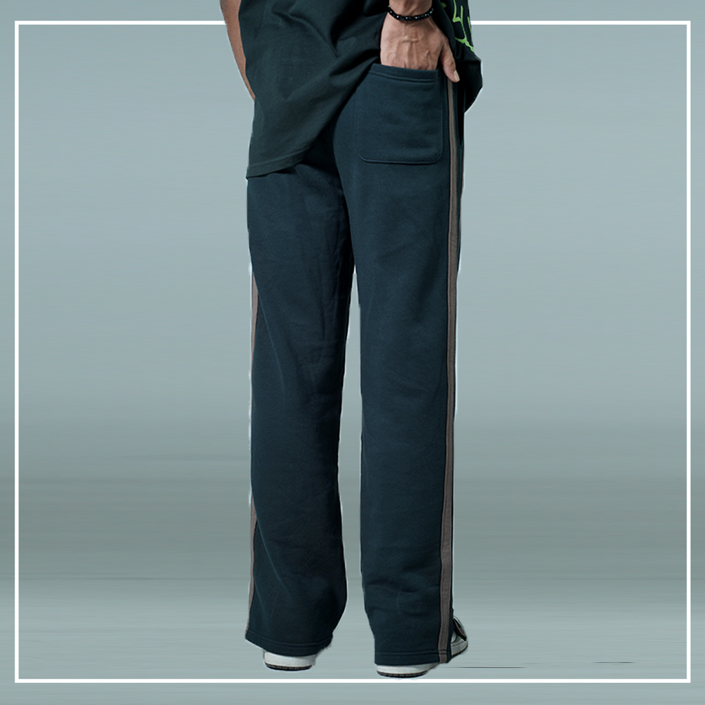 Premium Terry Cotton Deep Green Sideline Trouser