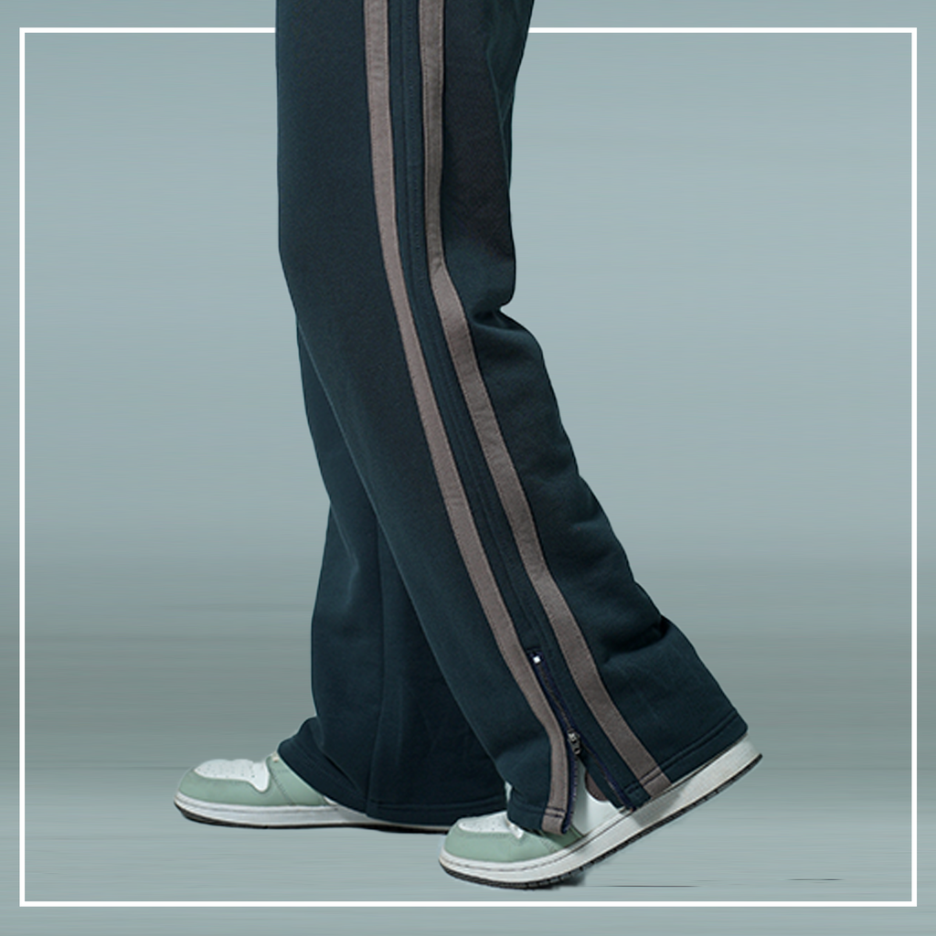 Premium Terry Cotton Deep Green Sideline Trouser