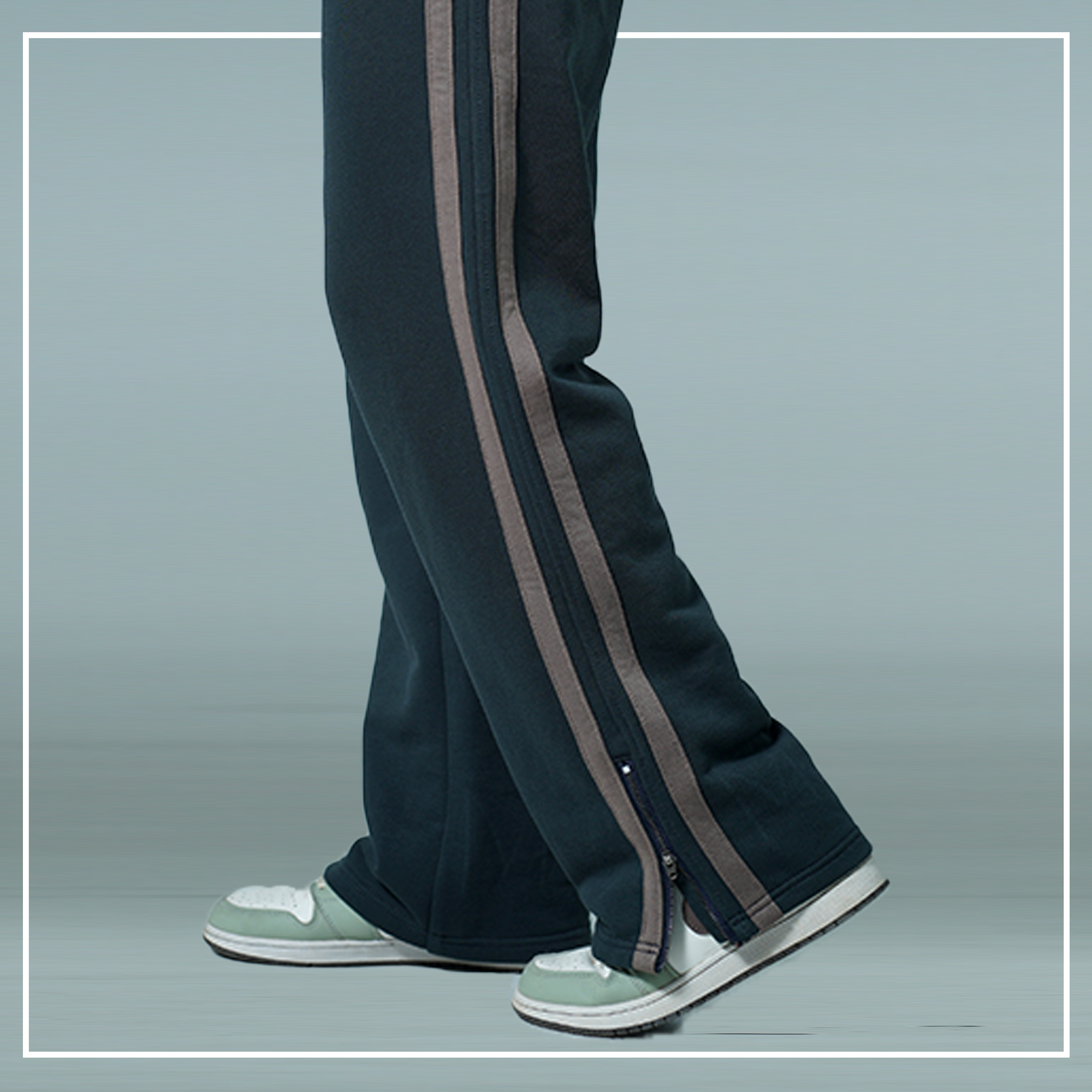 Premium Terry Cotton Deep Green Sideline Trouser