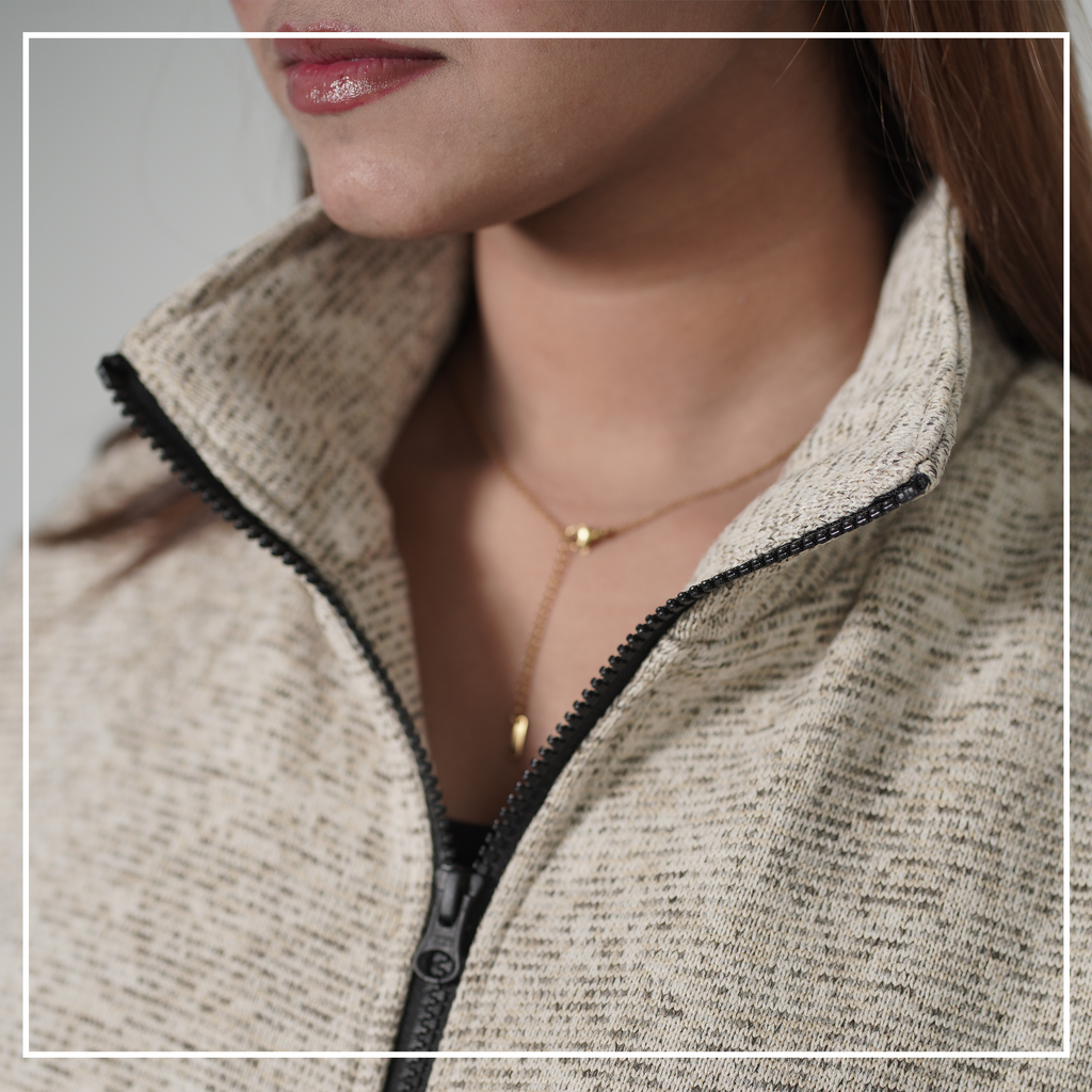 Warm Cream Zipper Jacket