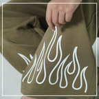 Premium Terry Cotton Olive Flame Trouser