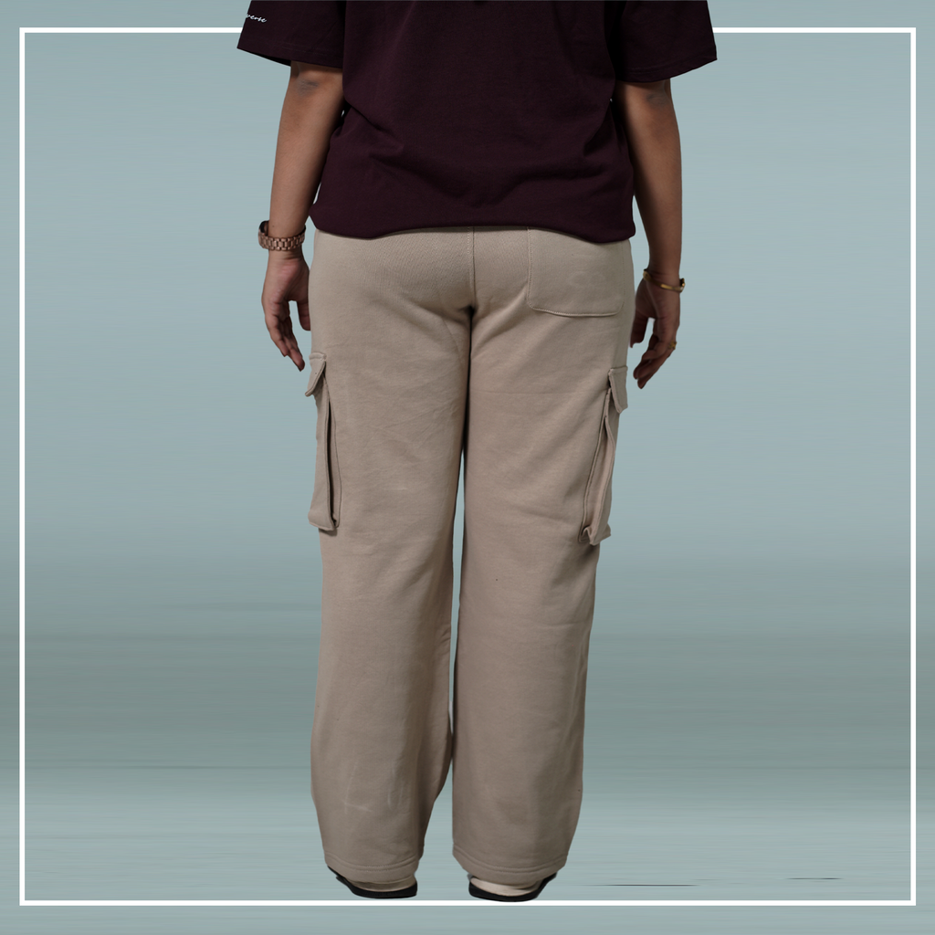 Premium Terry Cotton Warm Beige pocket Trouser